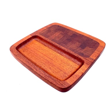 Danish Modern Solid Teak Cheese and Crackers Tray by Dansk Quistgaard
