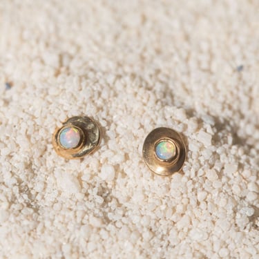 Opal Earrings - 10k Gold