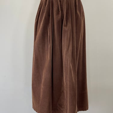 1980s Ralph Lauren Corduroy Full Skirt 