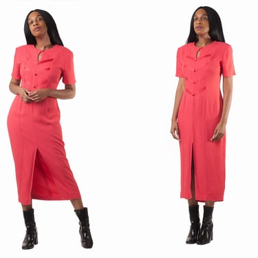 Vintage 90's Pink Dawn Joy Fashions Maxi Dress 