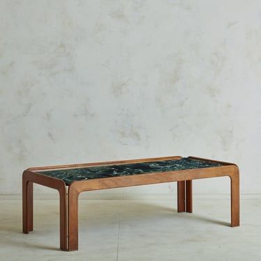 Vintage Green Marble Coffee Table from Luxembourg, 1960s