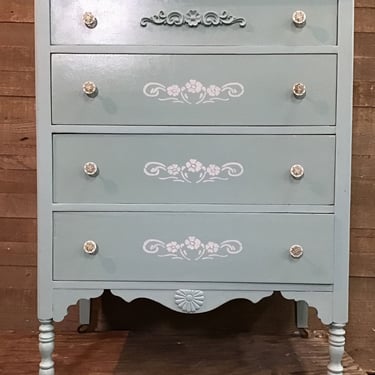 Teal 4-Drawer Dresser (Tacoma)