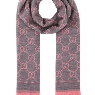 Gucci Woman Embroidered Wool Scarf