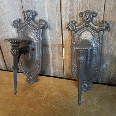 Pair of Antique Art Deco Wall Sconces, 10 x 5 x 4.5