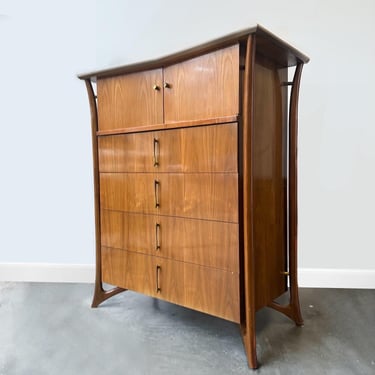 Vintage Mid Century Sculptural Highboy Dresser By Piet Hein, Circa 1960 