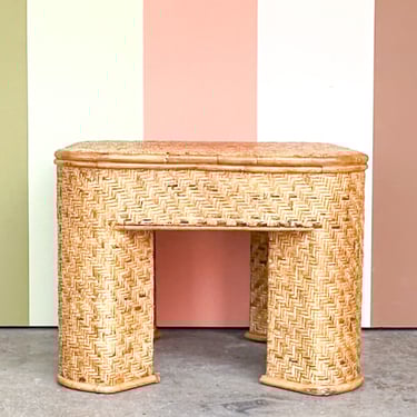 Ralph Lauren Style Woven Rattan Coffee Table