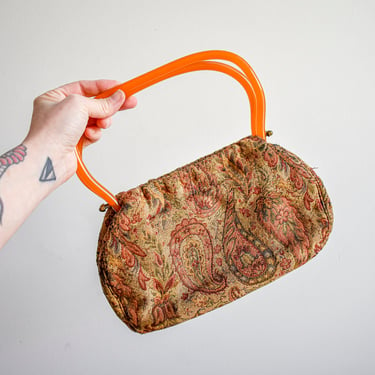 Vintage Paisley Tapestry Handbag 