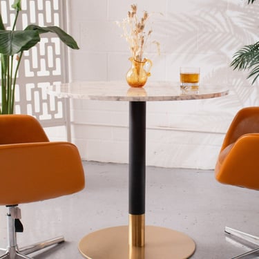 Gold &amp; Black Base Glamour Cafe Table