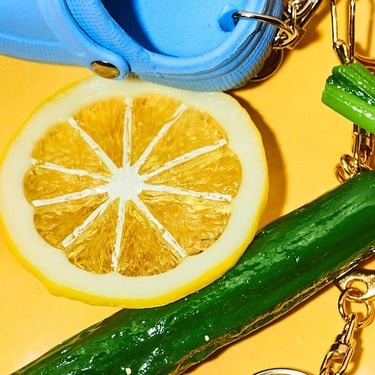 Food Keychain - Lemon Slice