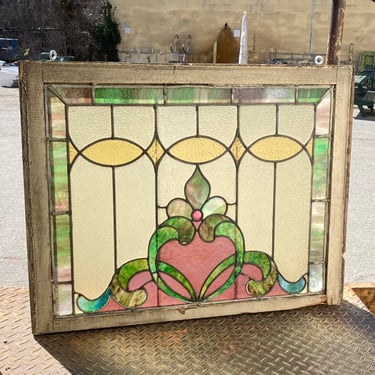 Framed Stained Glass with Hanging Hardware 24" x 31"