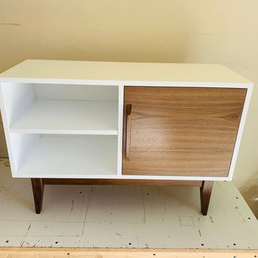 FREE SHIPPING~ NEW Hand Built Mid Century Inspired Two Tone Entry Cabinet / Buffet / Liquor Cabinet! 