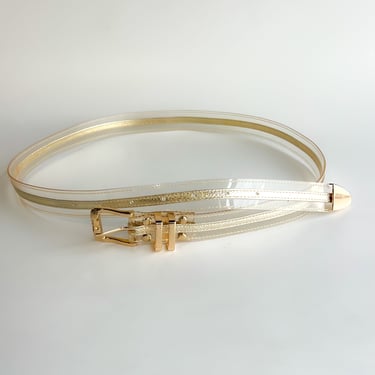 Clear Belt with Gold Detailing