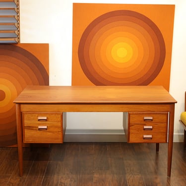 Danish teak desk designed by Borge Mogensen