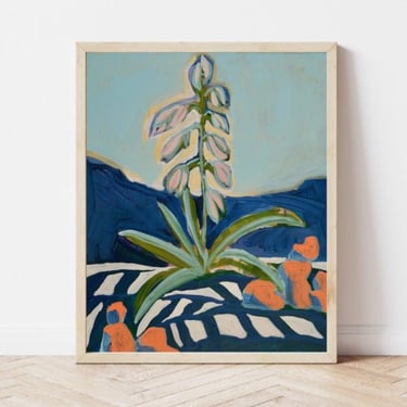 Abstract Yucca Plant Framed Print