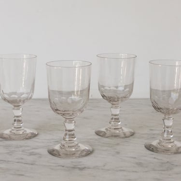Cut Glass Wine Glass Set of 5