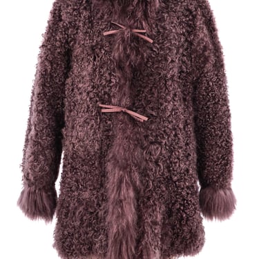 Mauve Mongolian Fur Coat