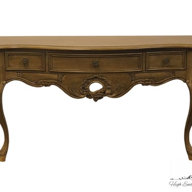 CENTURY FURNITURE French Provincial 66" Console Table / Sideboard in Antiqued Crackle Finish 