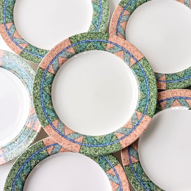6 Vintage Mikasa Costa Mesa Salad Plates by Epoch/ E112/ Indonesia/1990s Ceramic/Southwest, Desert, Boho, Farmhouse, Country Cottage Kitchen 