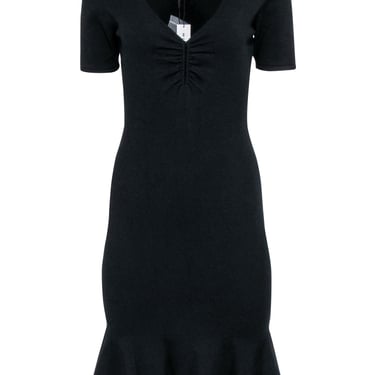 Milly - Black Knit Short Sleeve Dress Sz L