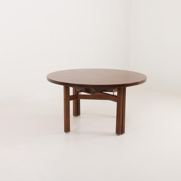 Round rosewood extension dining table, model Olbia, Ico and Louisa Parisi for MIM, Italy 1958 