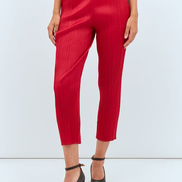 Pleats Please Issey Miyake Women Cropped Pleated Pants