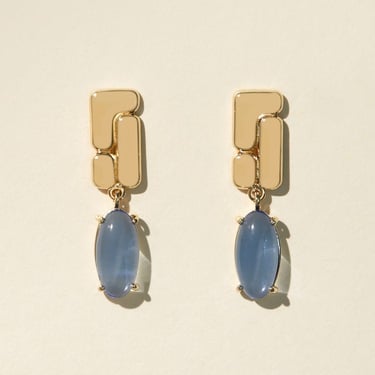 Belden Earrings - Golden / Blue
