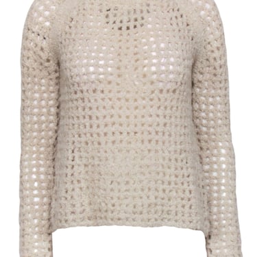 Zadig &amp; Voltaire - Beige Chunky Knit Crewneck Sweater Sz S