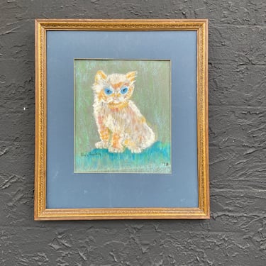 Mad Kitty Pastel Painting