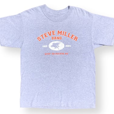 Vintage 2004 Steve Miller Band “Keep on Rockin’ Me” US Tour Double Sided Band T-Shirt Size Large/XL 