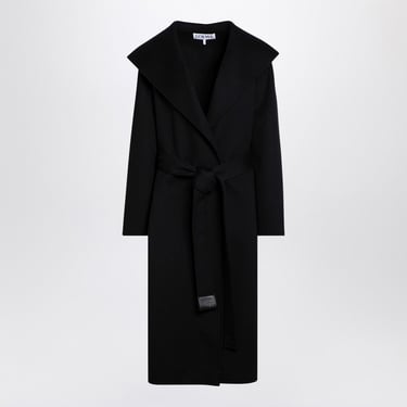 Loewe Black Wool And Cashmere Coat Women