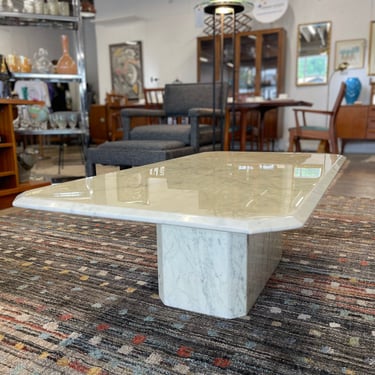 Postmodern Italian Marble Rectangular Coffee Table