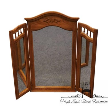 BROYHILL FURNITURE Solid Oak Country French Style 50" Tri-View Dresser Mirror 64601 6716-28 