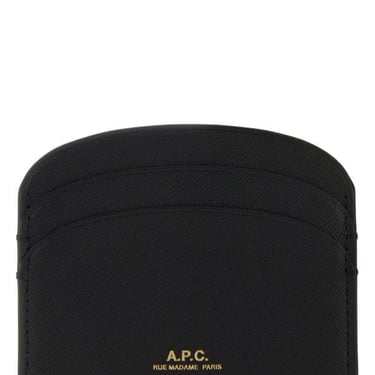 A.P.C. Black leather card holder
