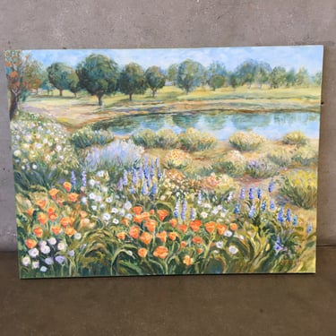 Original Acrylic Painting "Colorado Lagoon Blooms" by Signed Artist