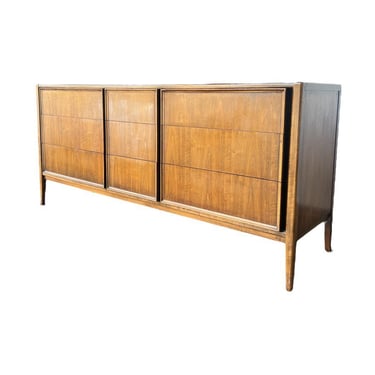 Free Shipping Within Continental US - Vintage Mid Century Modern 9 Drawer Dresser Dovetail Drawers 