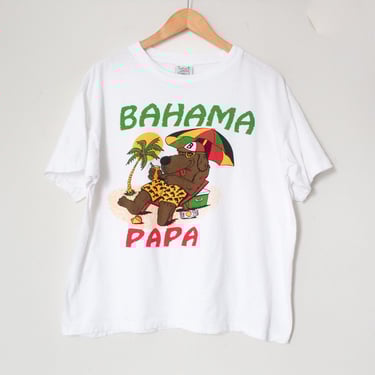 Islans Dreams | Vintage 90s “Bahama Papa” Funny Humorous Graphic Tee / Vacation, Souvenir, Festival / Travel, Nassau, Bimini, Cruise, Beach 