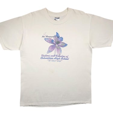 Vintage 1999 Columbine High School Colorado Victims and Families Memorial Graphic T-Shirt Size Large 