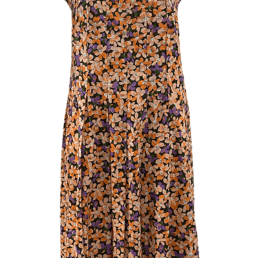 Christian Dior Pret-a-Porter 70s Floral Cotton Floral Sun Dress