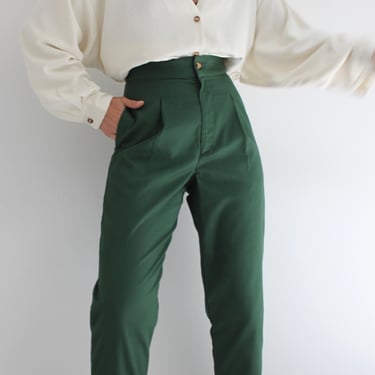 Na Nin Oliver French Twill Pant / Available in Eggshell, Onyx, Topiary
