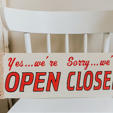 Vintage Store Open Closed Sign | Plastic Store Sign | The Cozy Bungalow ...