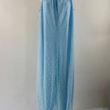 1980s Light Blue Polka Dot Romper 