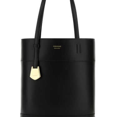 Salvatore Ferragamo Women Black Leather Shopping Bag