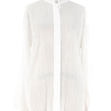 Issey Miyake Pleated Button Front Shirt