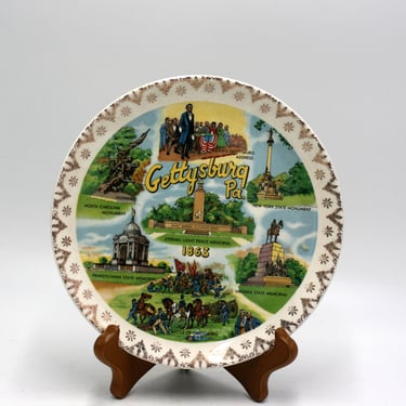 vintage Gettysburg Pa Souvenir Plate 