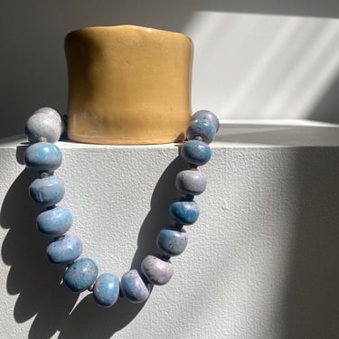 vintage blue stone necklace 