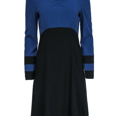 Marc by Marc Jacobs - Black & Navy Colorblock Midi Dress Sz 8
