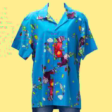 Vintage 1980s Hilo Hattie Aloha Shirt | Hawaiian Shirt | XL | i-11 