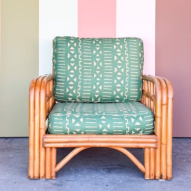 Old Florida Rattan Lounge Chair