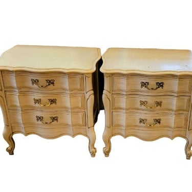 Pair French Provincial Bombay Night Stands 