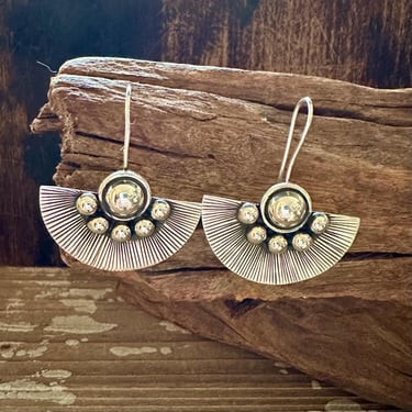 I'M A FAN Sterling Silver Statement Earrings | Handcrafted Mexican Jewelry | Made in Taxco, Mexico | Frida Kahlo Style 